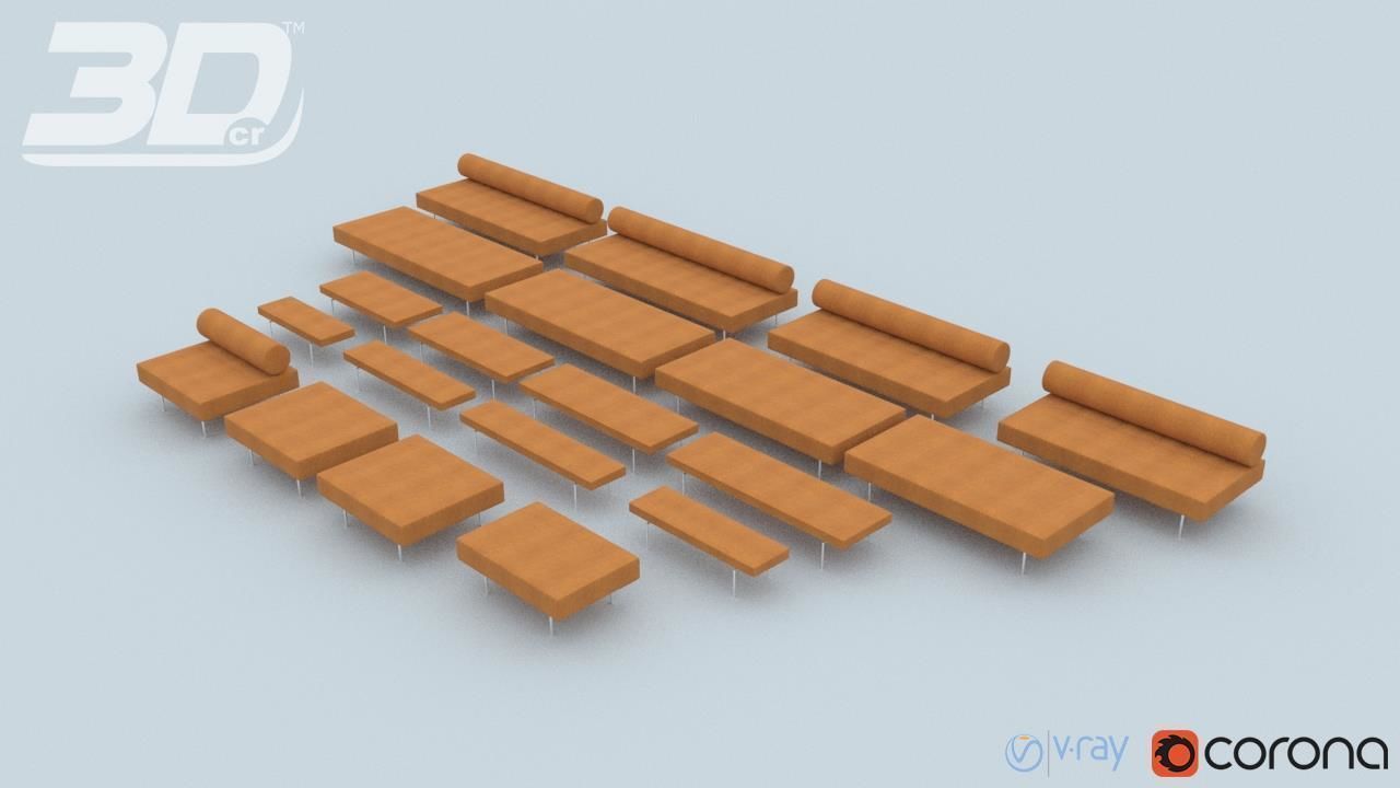 Loxy Sofa Modular Set 3D model_1