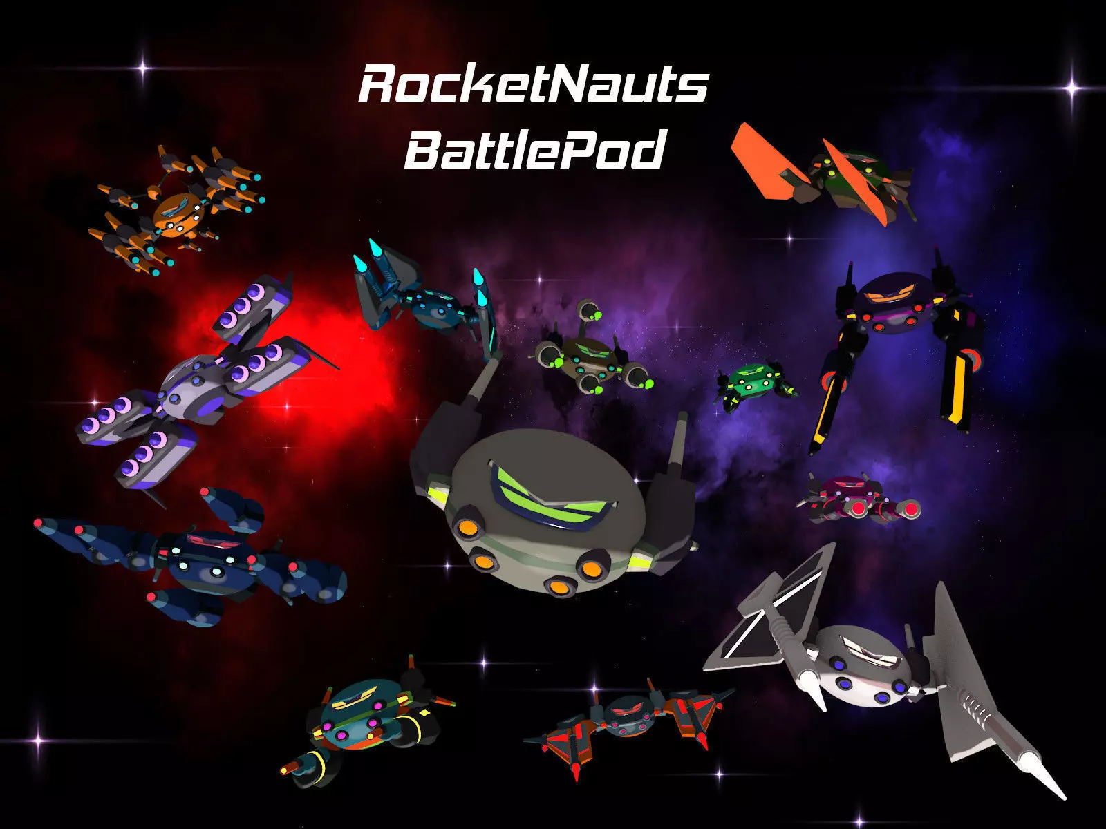 Rocketnauts BattlePod Series Low-poly 3D model_0