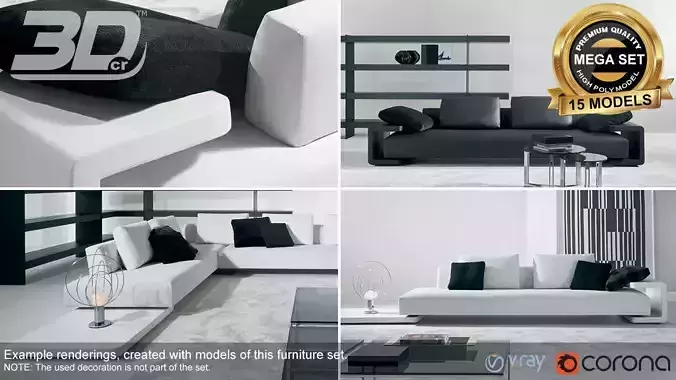 Kent Sofa Modular Set 3D model