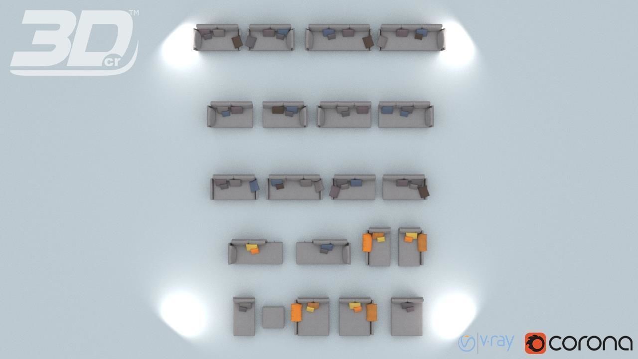 Kagran Sofa Modular Set 3D model_11