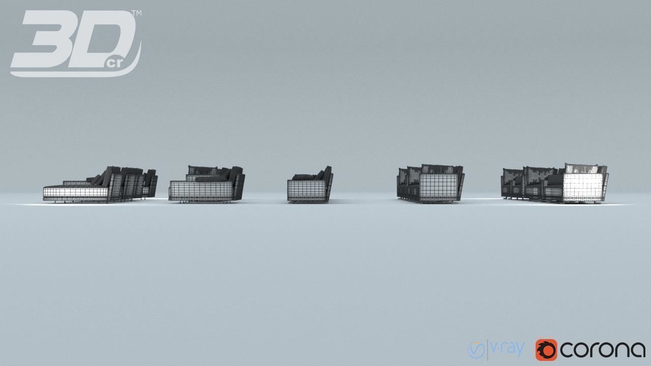 Kagran Sofa Modular Set 3D model_10