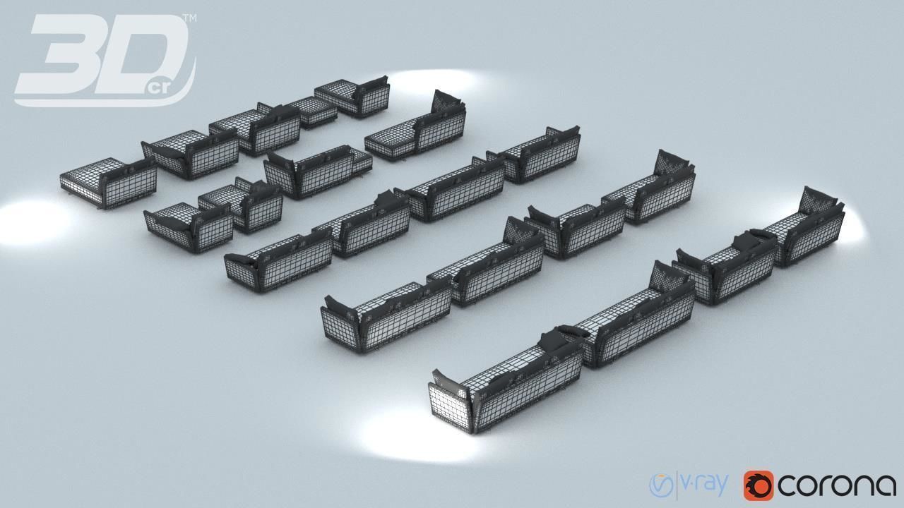Kagran Sofa Modular Set 3D model_8