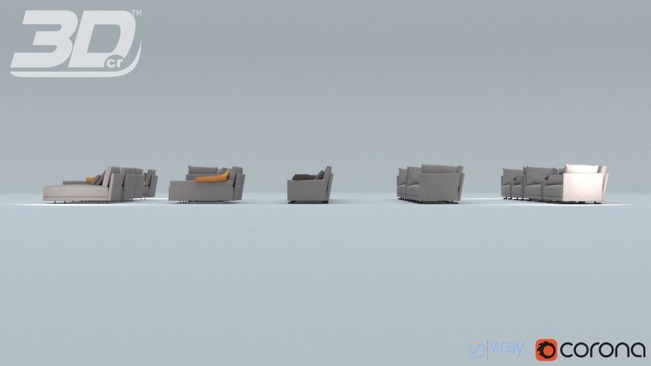 Kagran Sofa Modular Set 3D model_9
