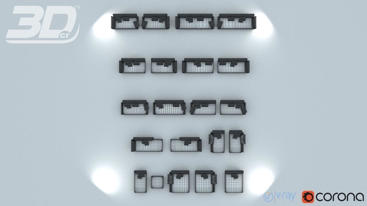 Kagran Sofa Modular Set 3D model_12
