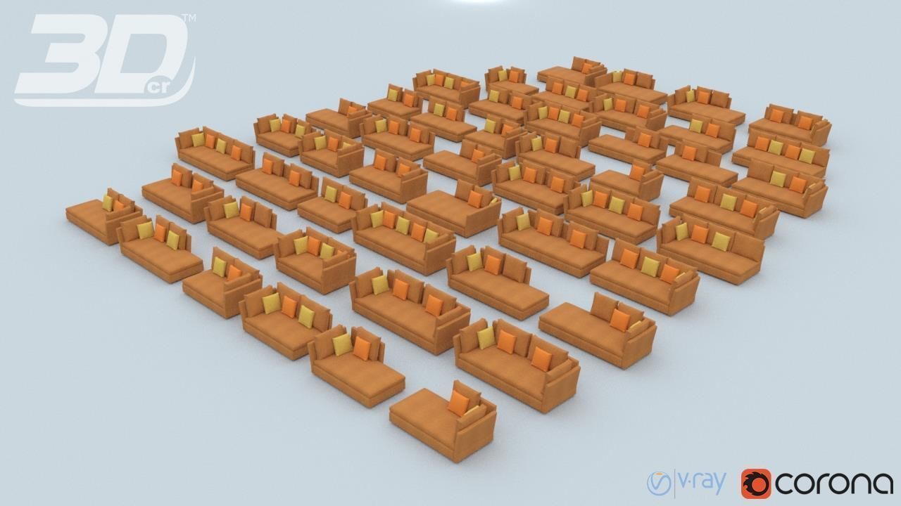 Jonna Sofa Modular Set 3D model_1