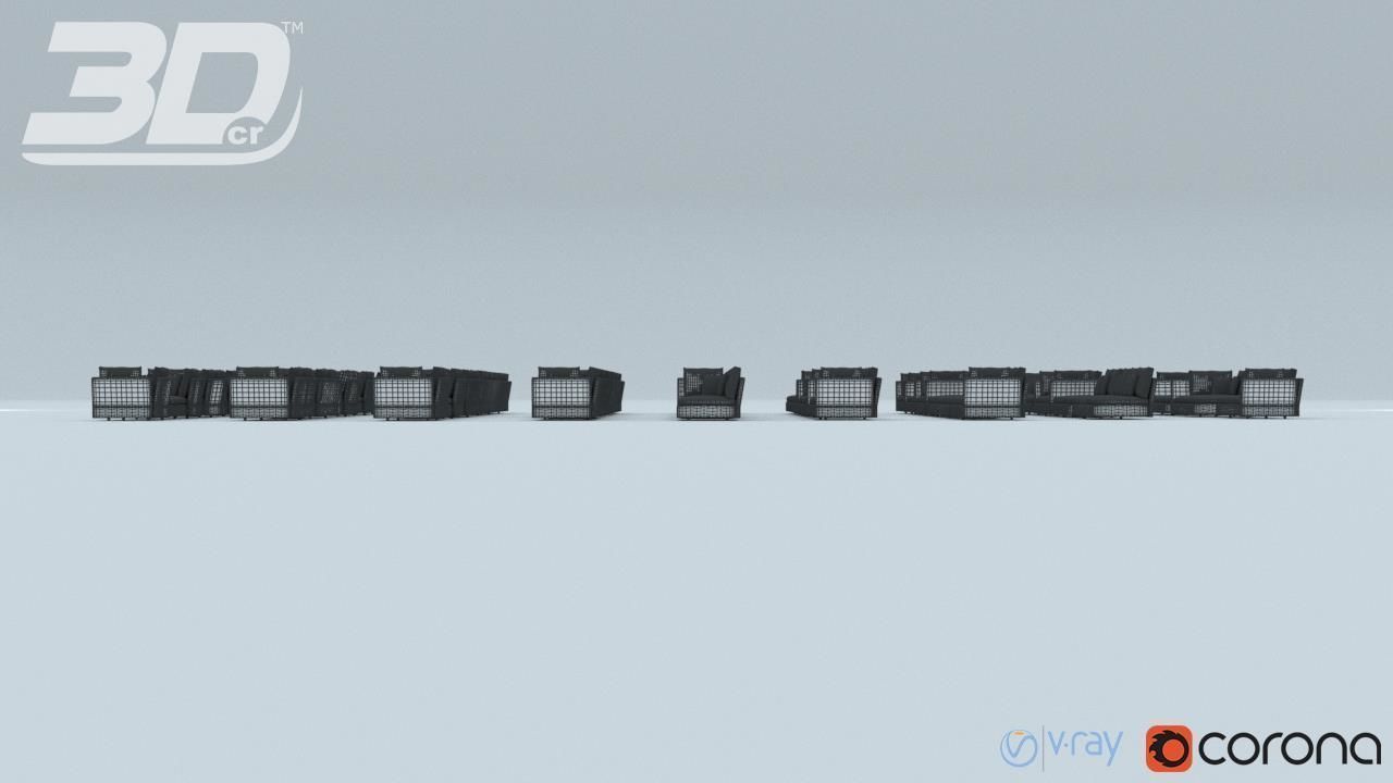 Jonna Sofa Modular Set 3D model_12