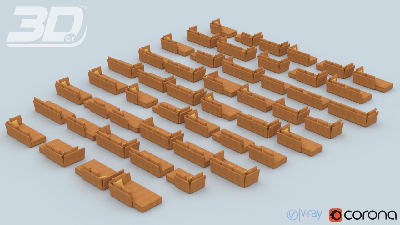 Jonna Sofa Modular Set 3D model_5