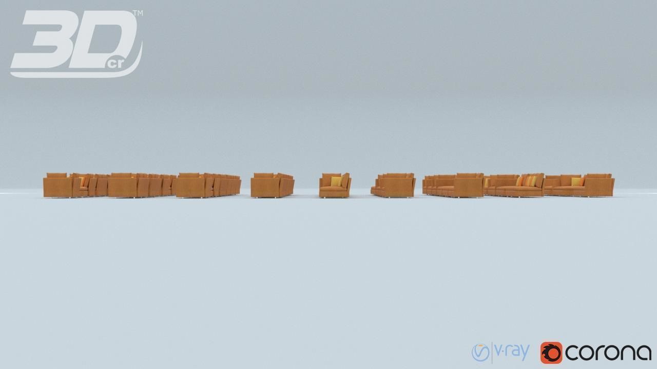 Jonna Sofa Modular Set 3D model_11