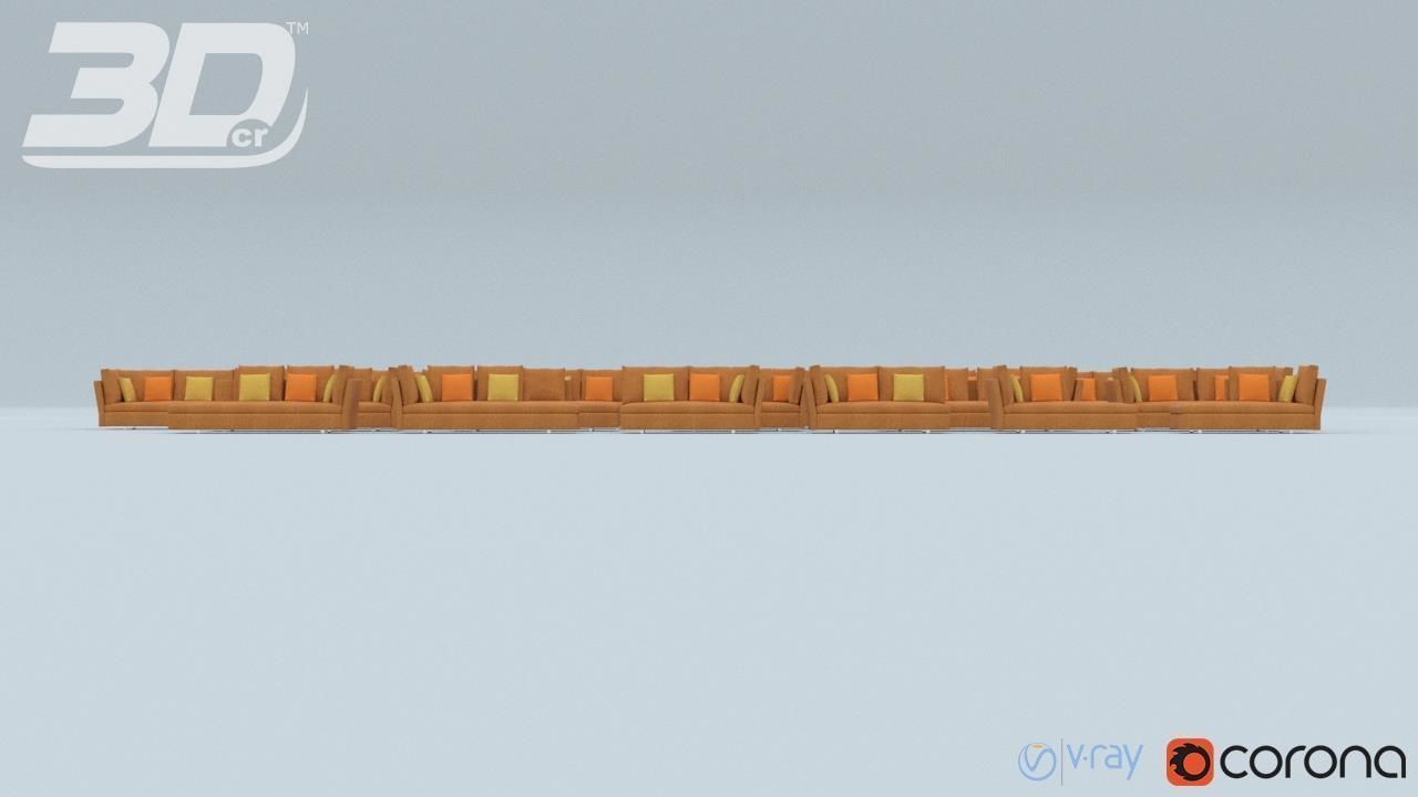 Jonna Sofa Modular Set 3D model_9