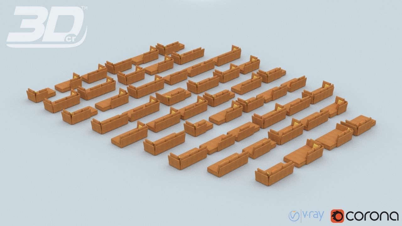 Jonna Sofa Modular Set 3D model_7