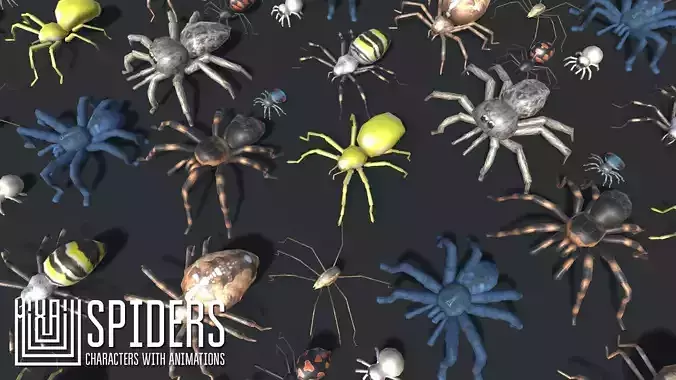 Spiders - characters with animations
