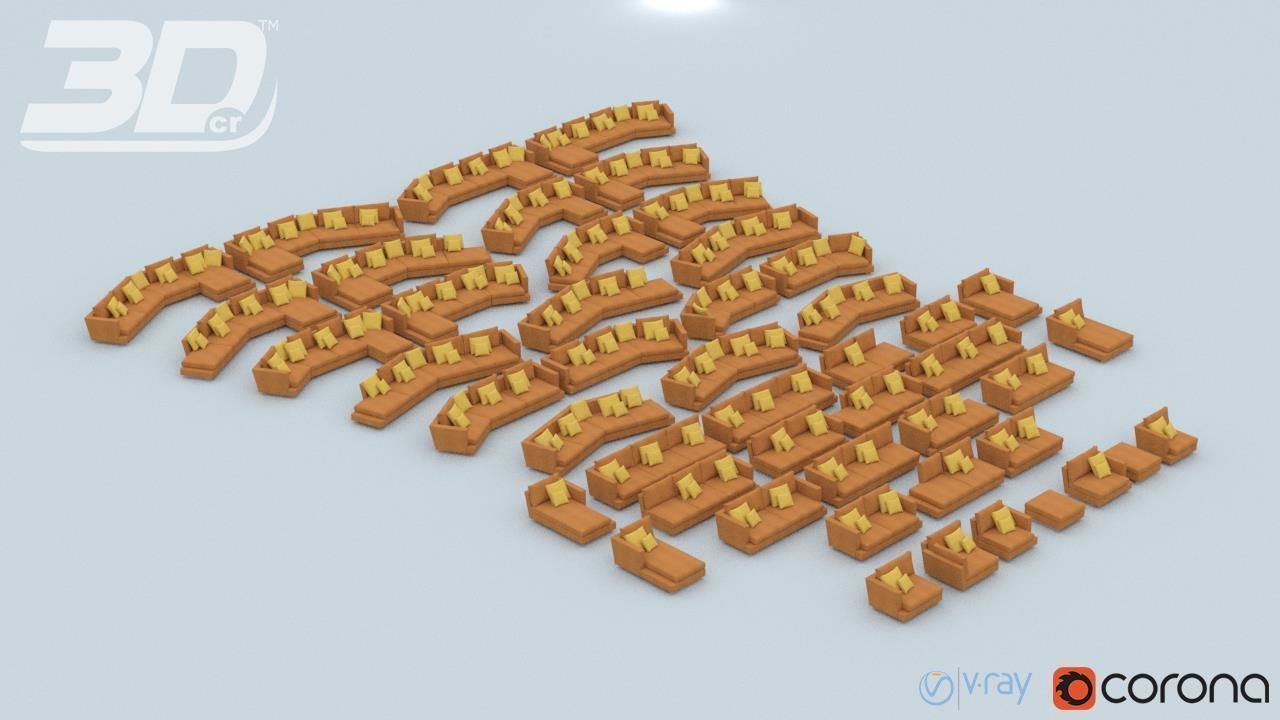 Antia Sofa Modular Set 3D model_3