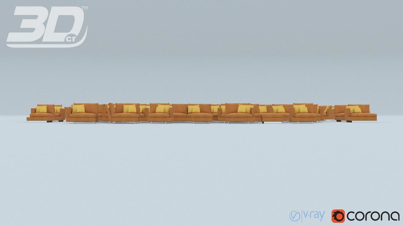 Antia Sofa Modular Set 3D model_9