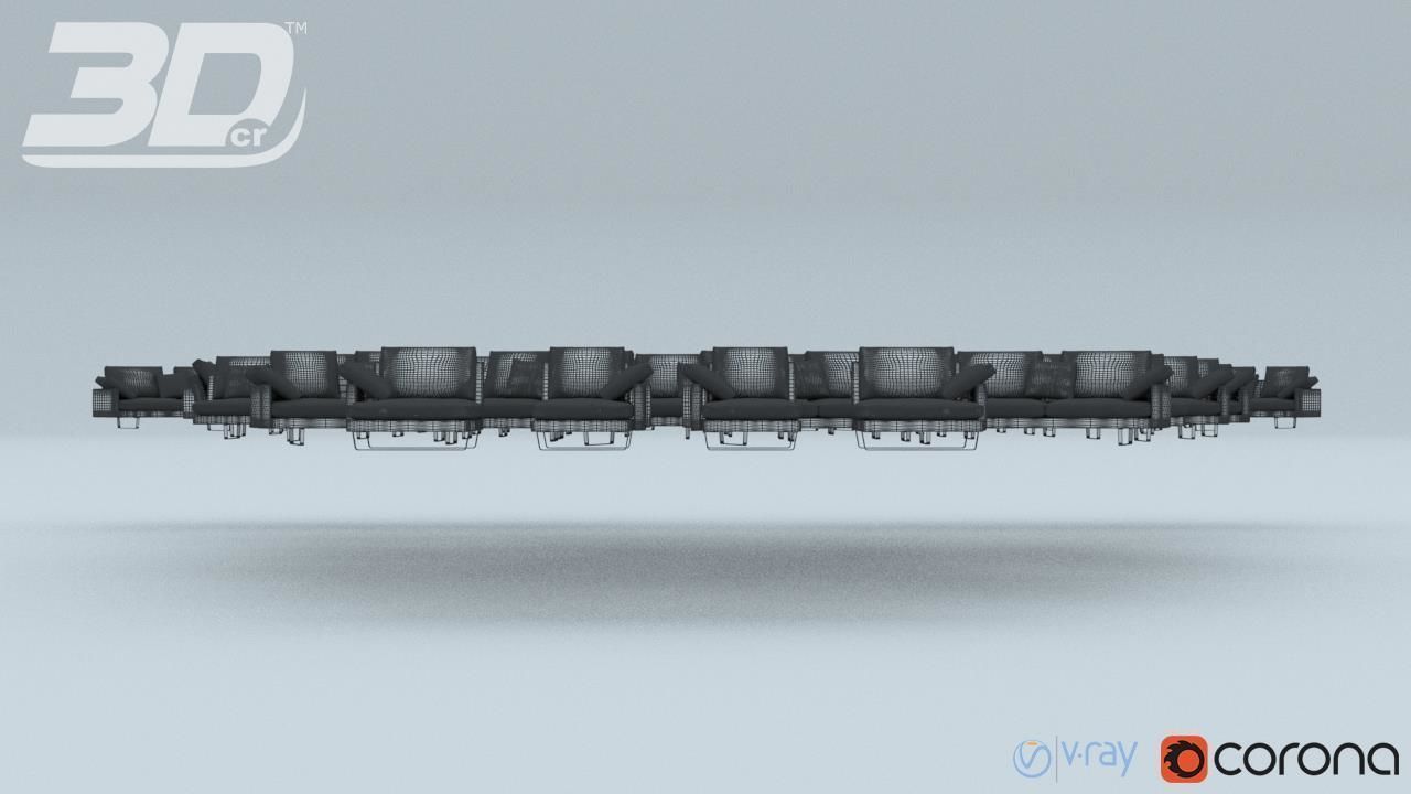 Amber Sofa Modular Set 3D model_10