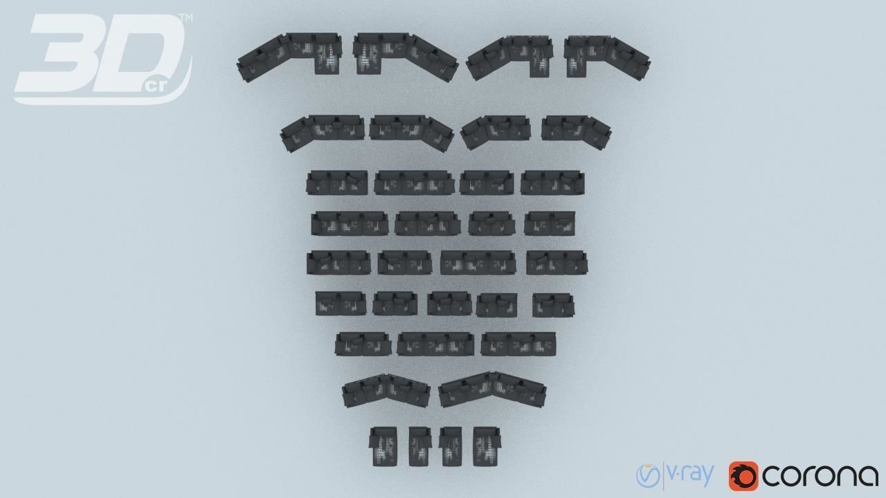 Amber Sofa Modular Set 3D model_14