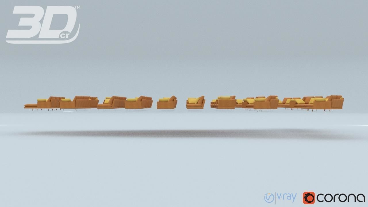Amber Sofa Modular Set 3D model_11