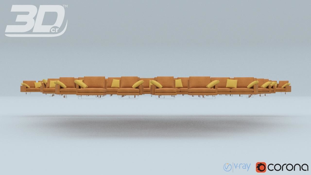 Amber Sofa Modular Set 3D model_9