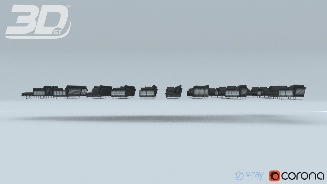 Amber Sofa Modular Set 3D model_12