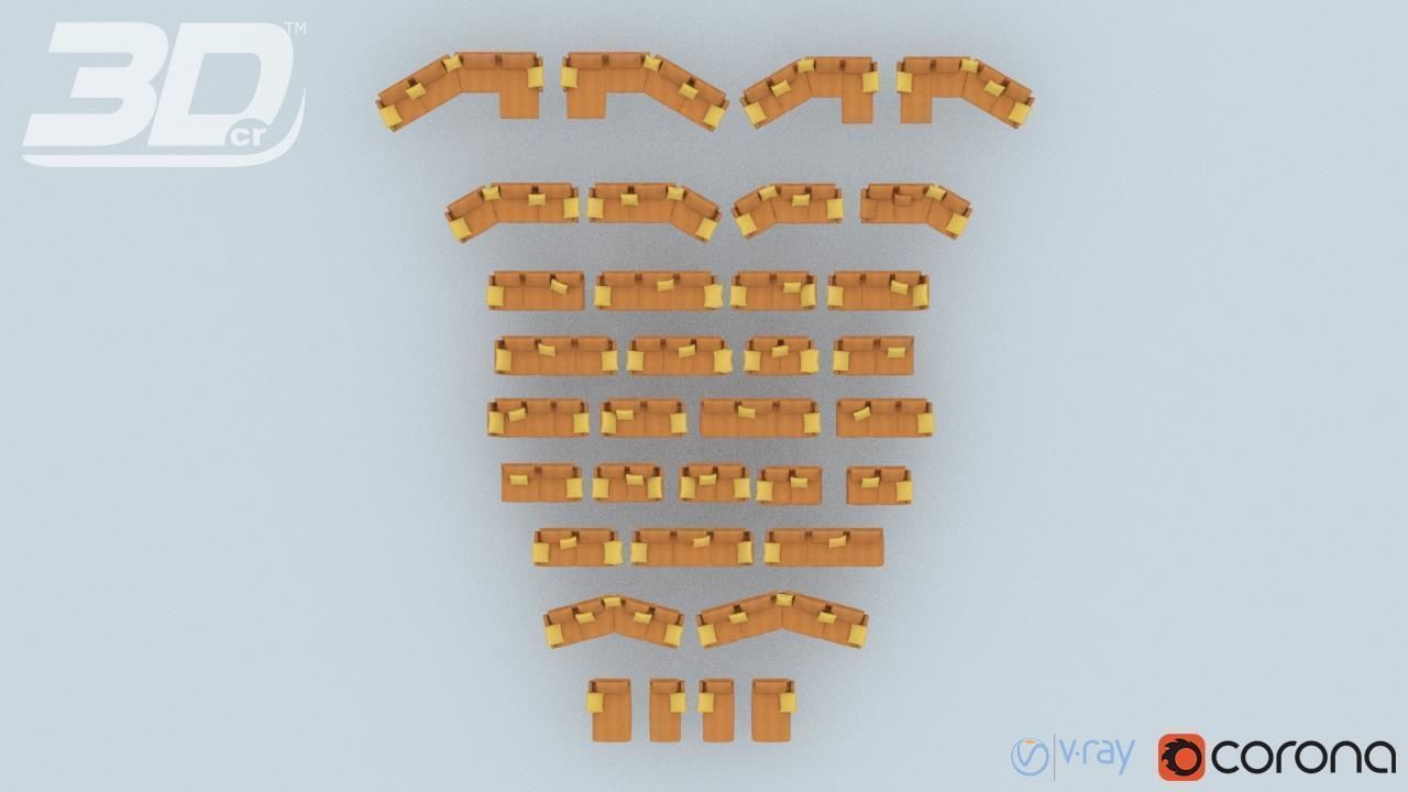 Amber Sofa Modular Set 3D model_13