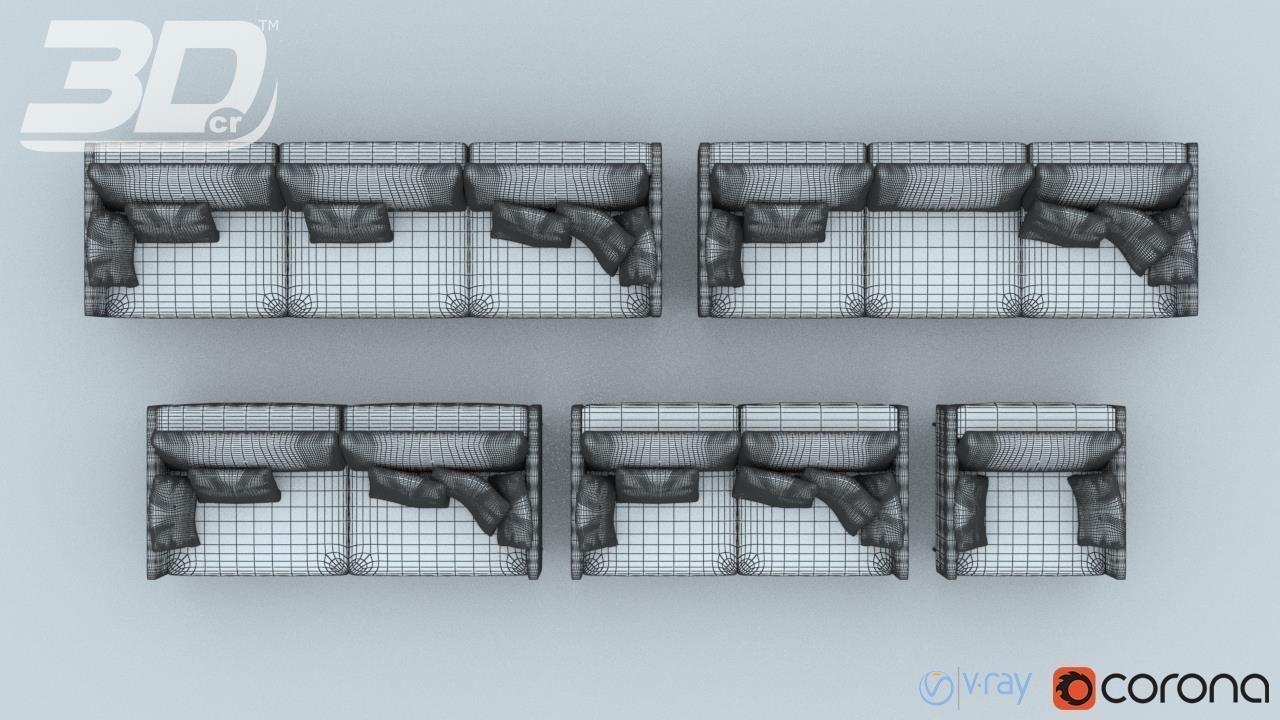 Adon Sofa Set 3D model_14