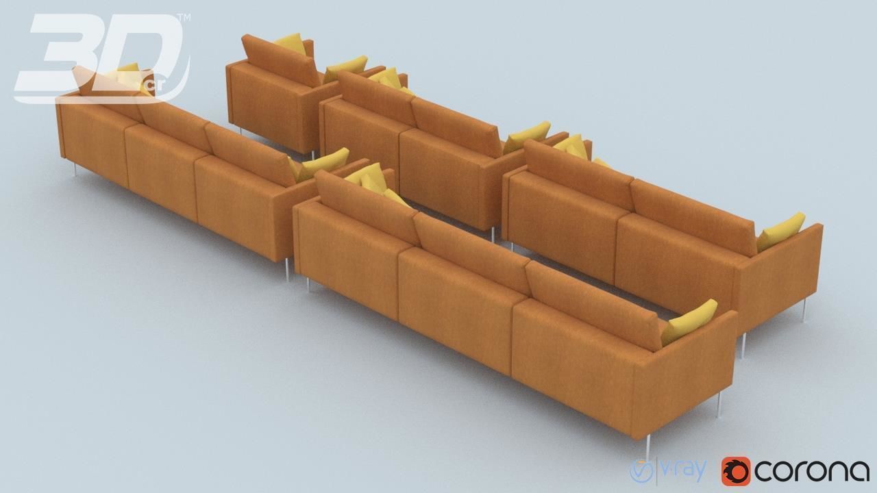 Adon Sofa Set 3D model_5