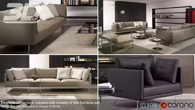 Adon Sofa Set 3D model