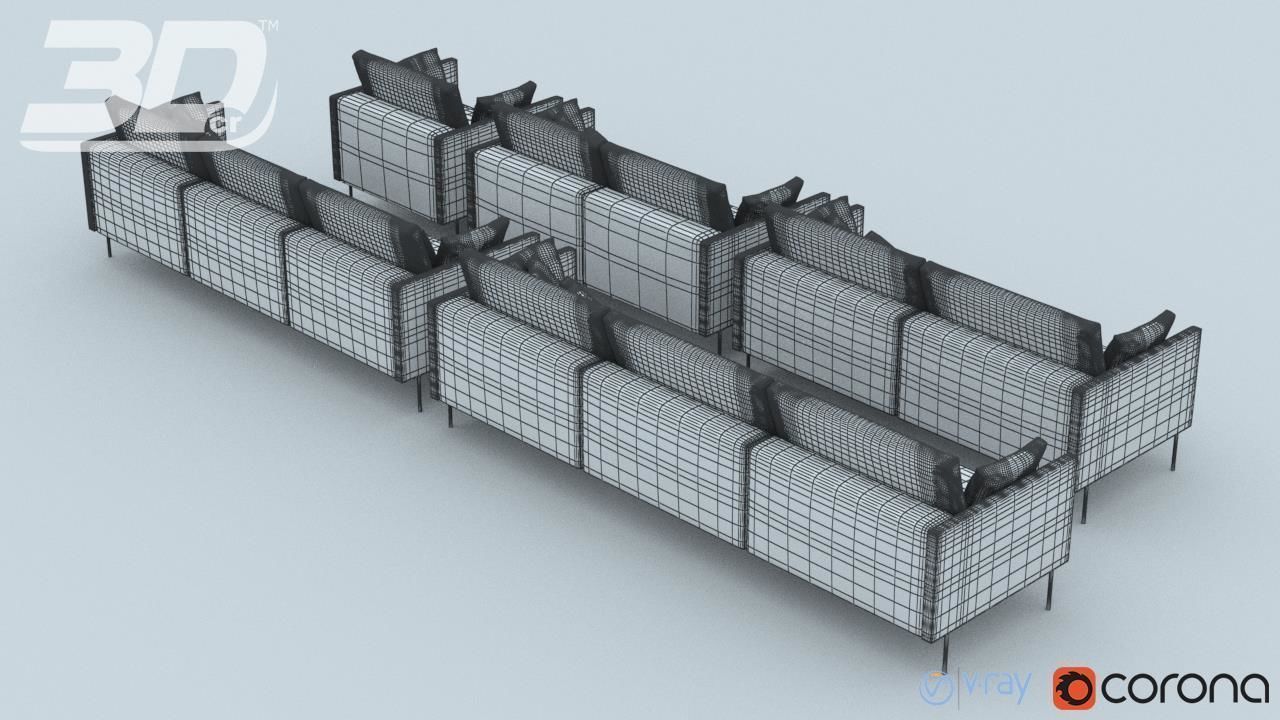 Adon Sofa Set 3D model_6