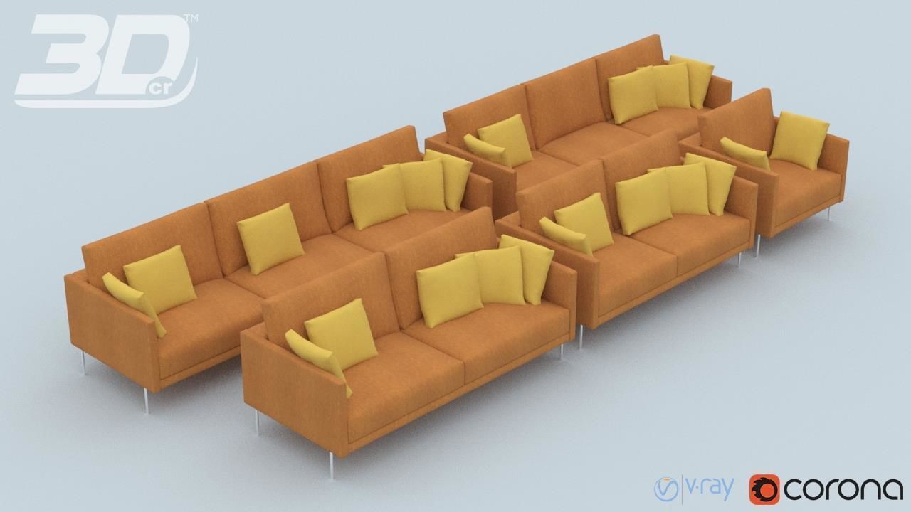 Adon Sofa Set 3D model_3