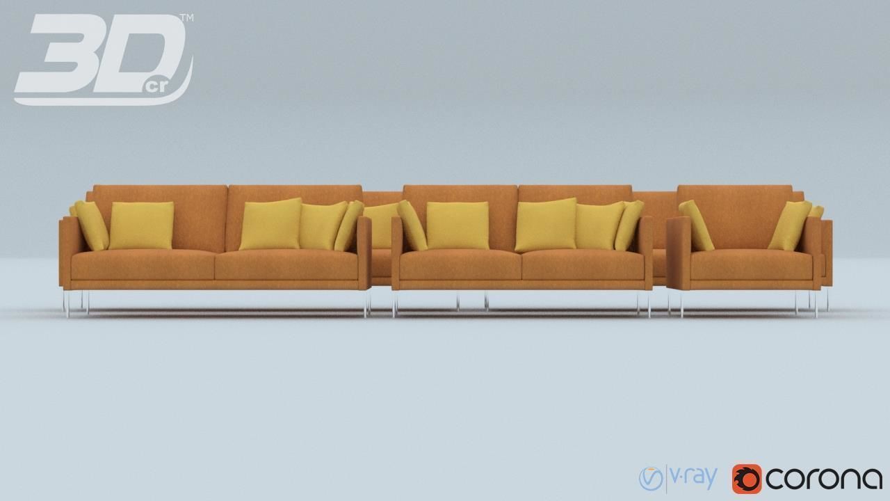 Adon Sofa Set 3D model_9