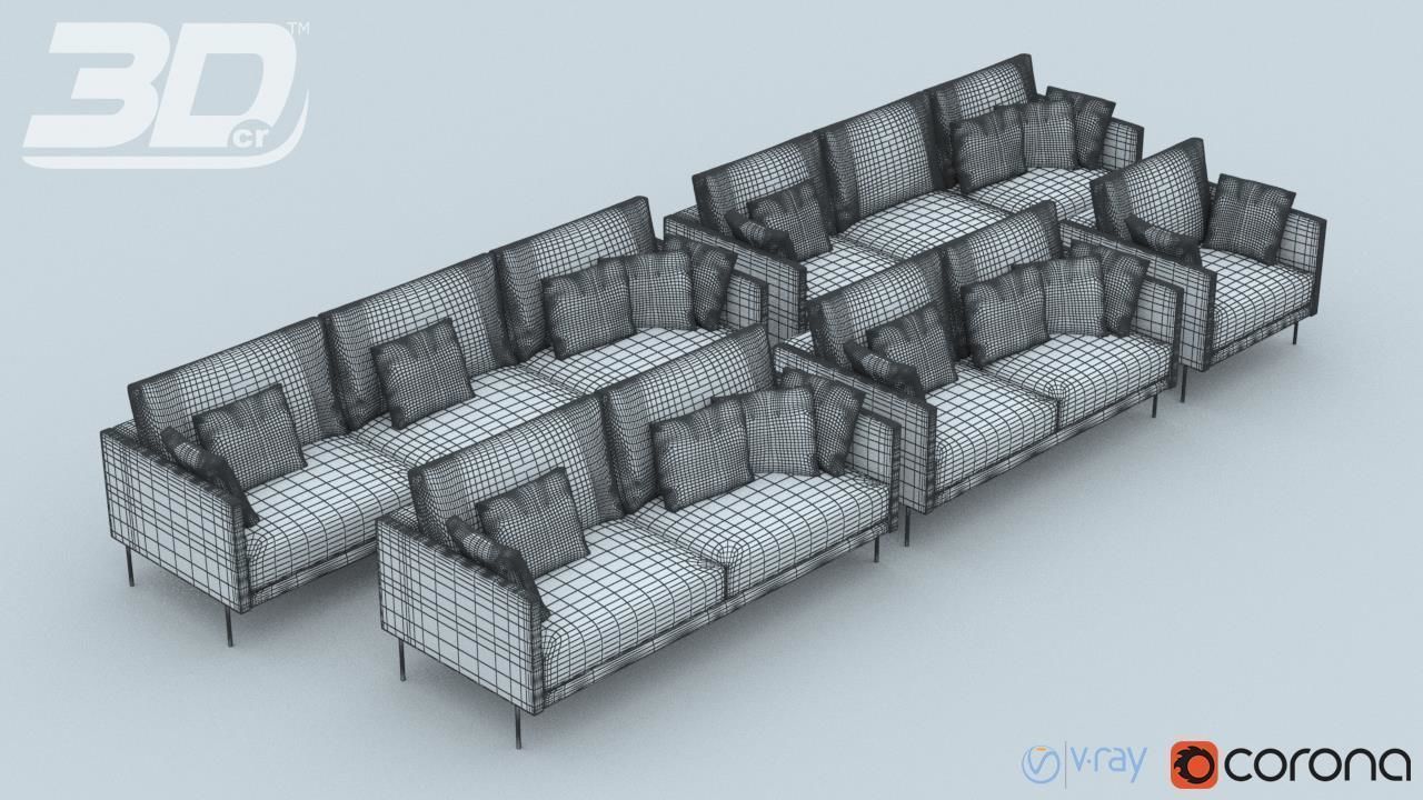 Adon Sofa Set 3D model_4