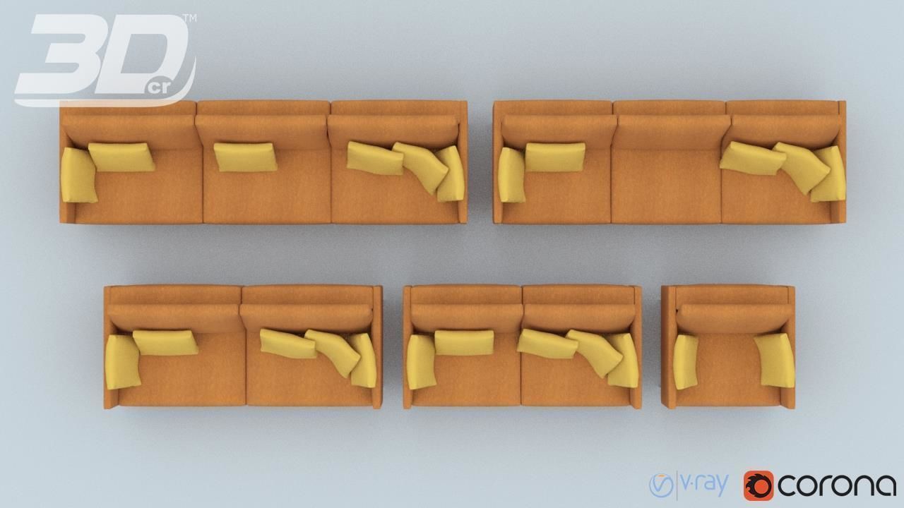 Adon Sofa Set 3D model_13