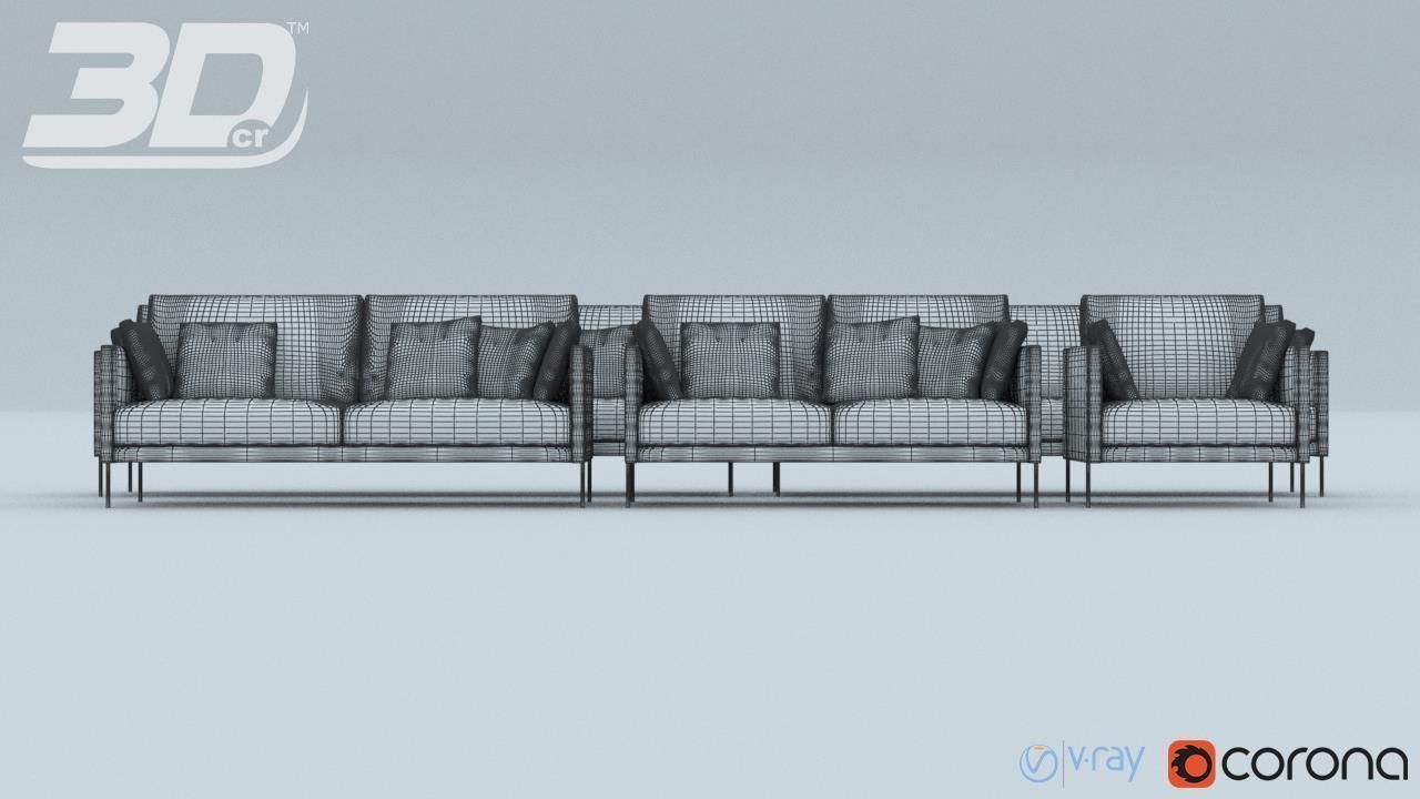 Adon Sofa Set 3D model_10