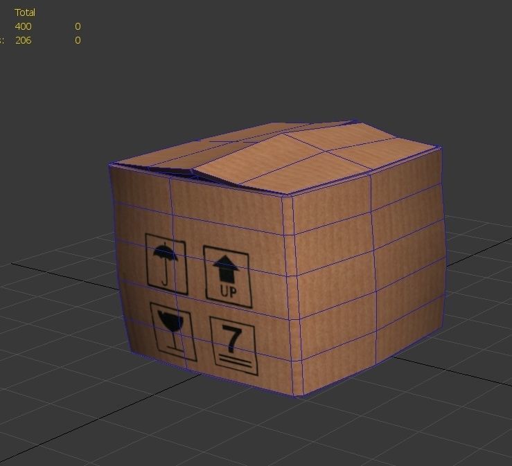 Animated funny cardboard Free low-poly 3D model_2