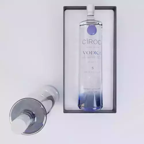 ciroc vodka bottle with textures and branding