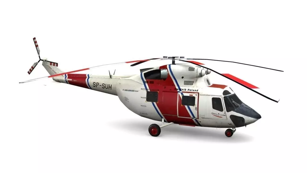 Sokol PZL W-3 Low-poly 3D model