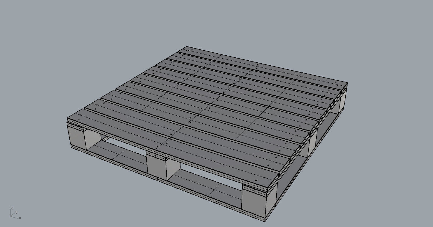 Wood Pallet 3D model_2