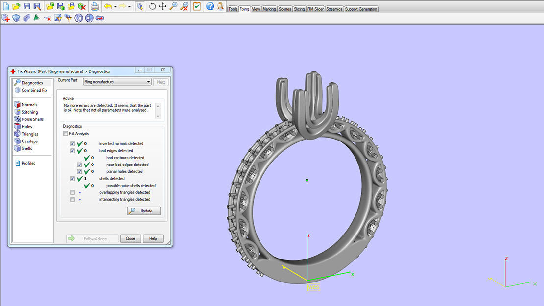 Engagement diamond ring 3D print model_7