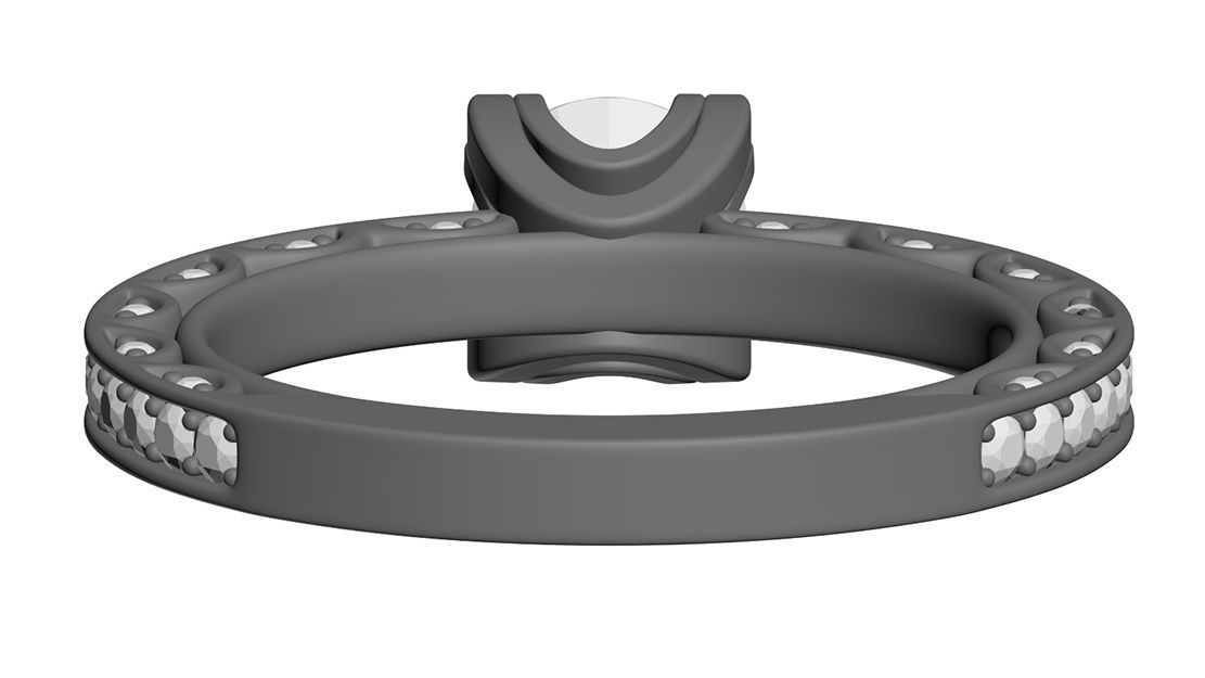 Engagement diamond ring 3D print model_13