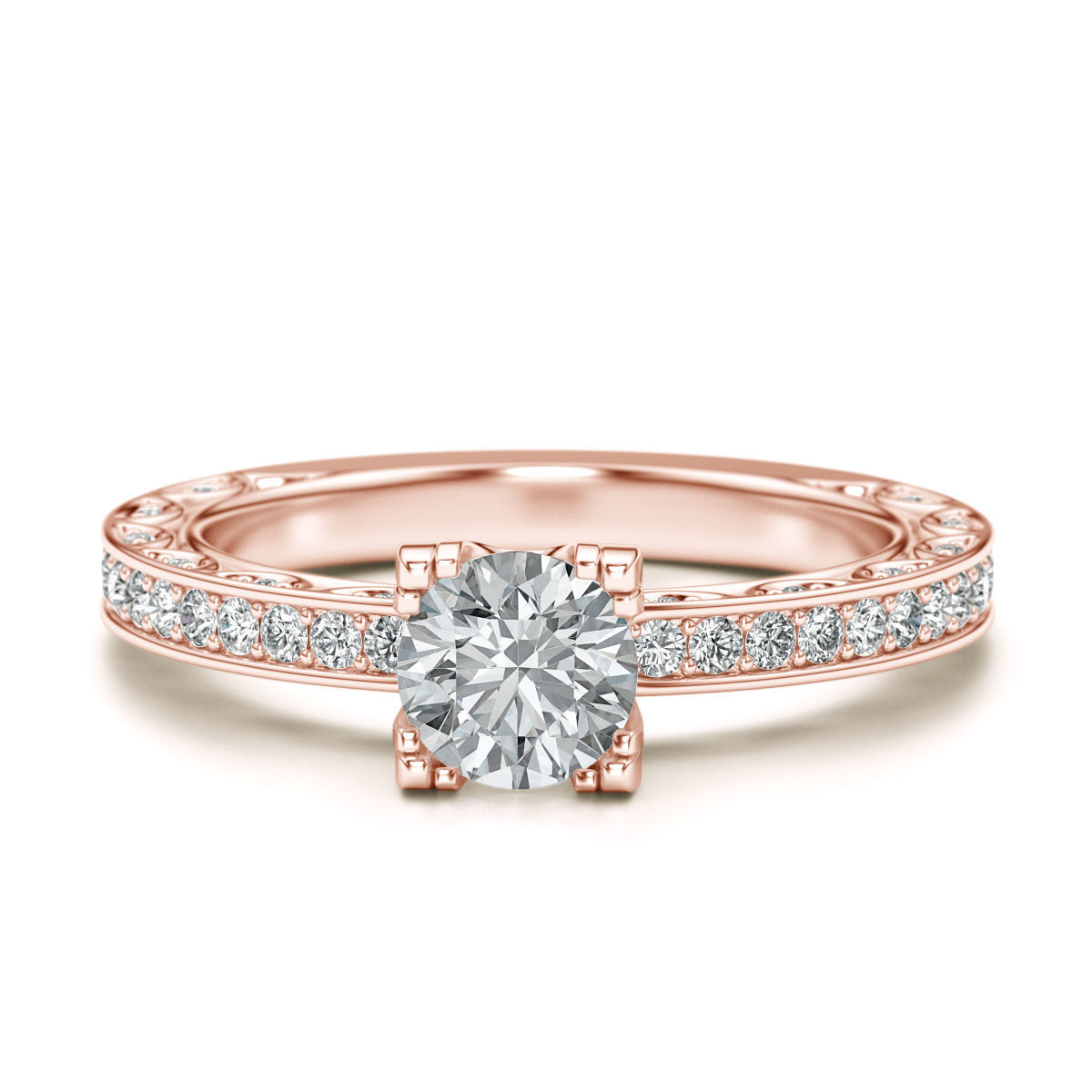 Engagement diamond ring 3D print model_17