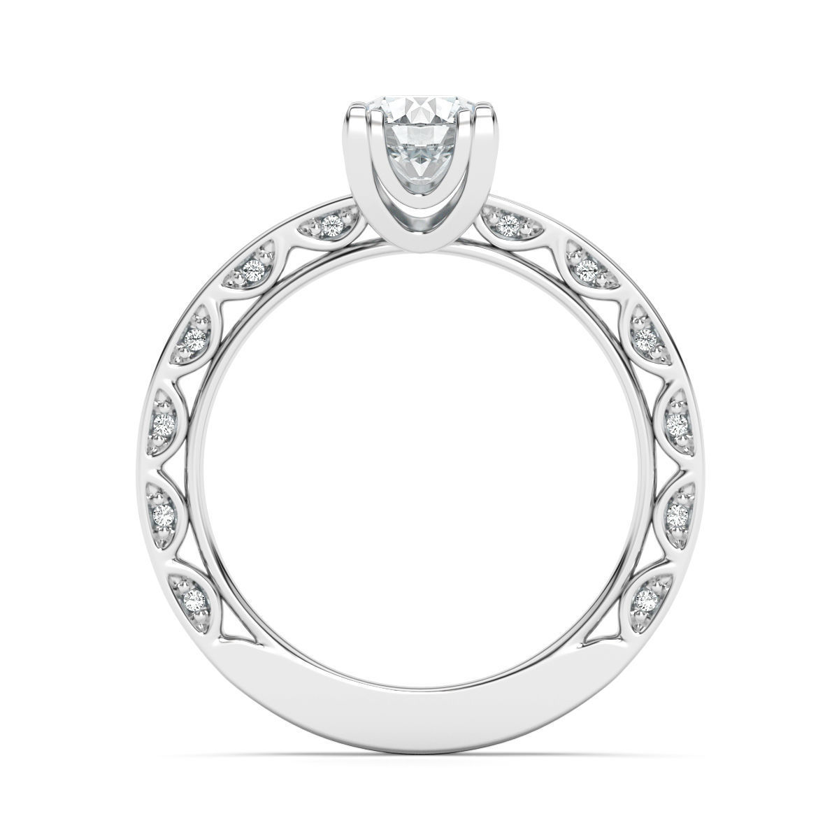 Engagement diamond ring 3D print model_5