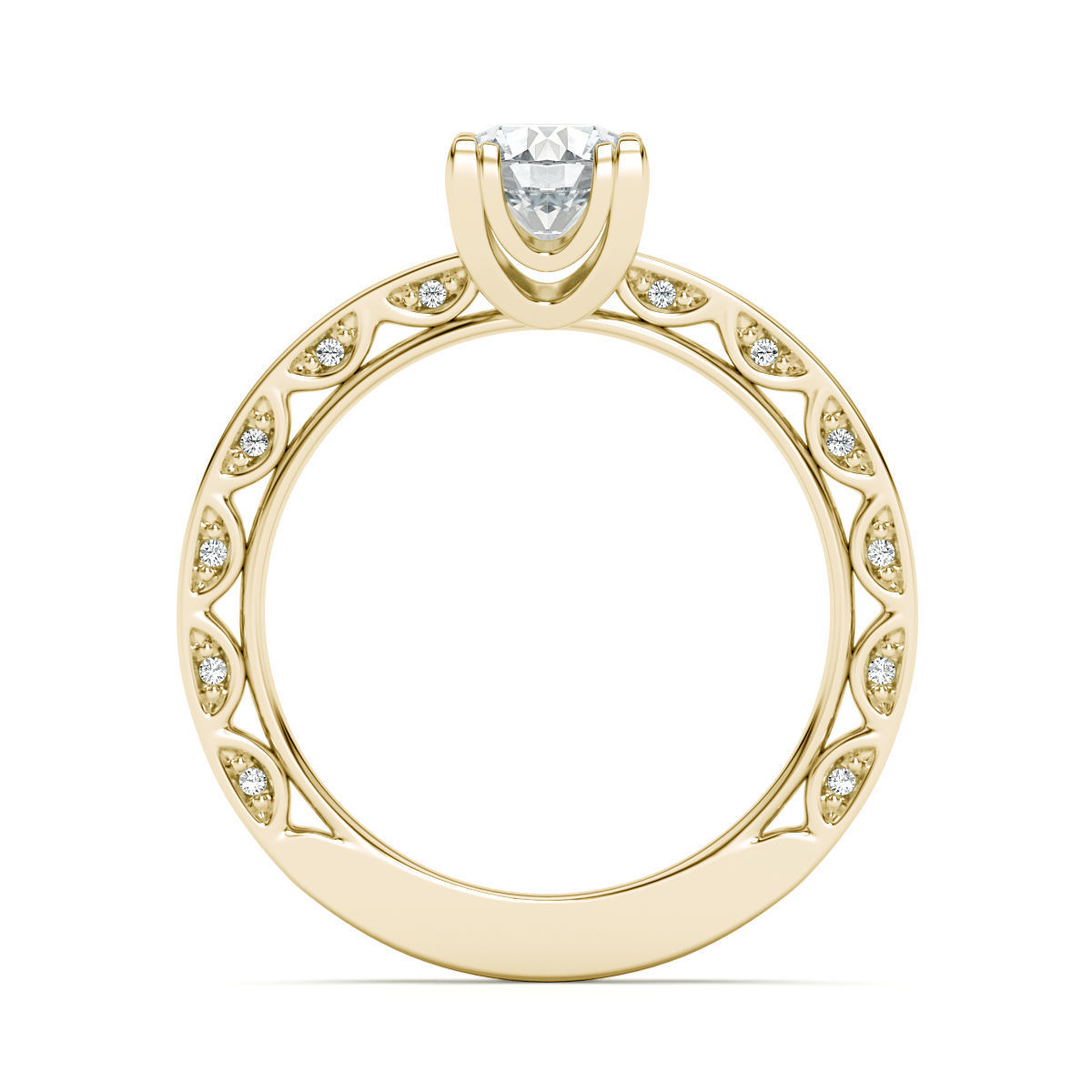 Engagement diamond ring 3D print model_20