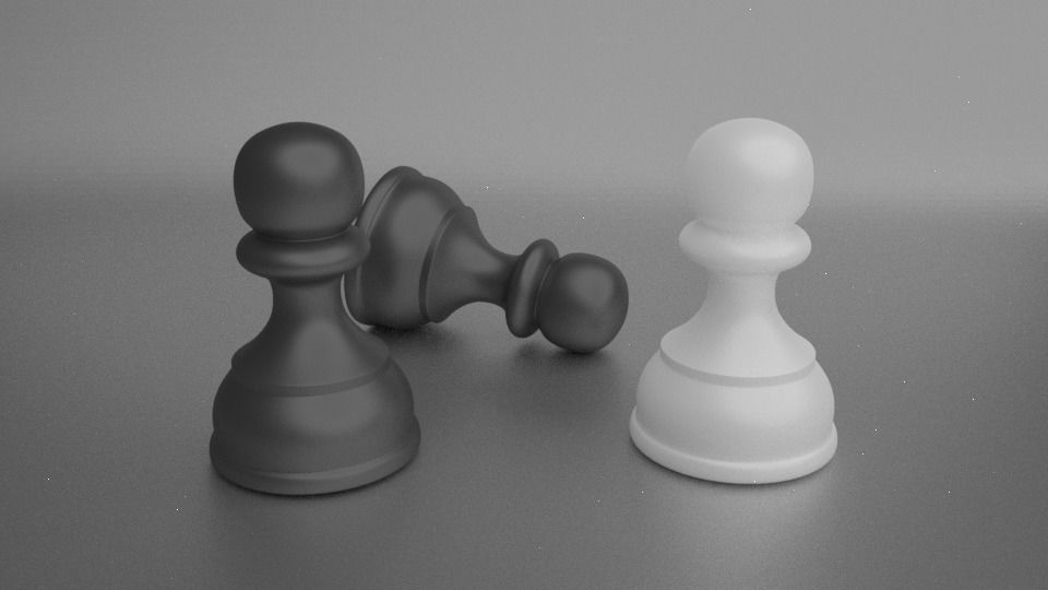 Plastic Pawn Chess or Soldier 3D model_3