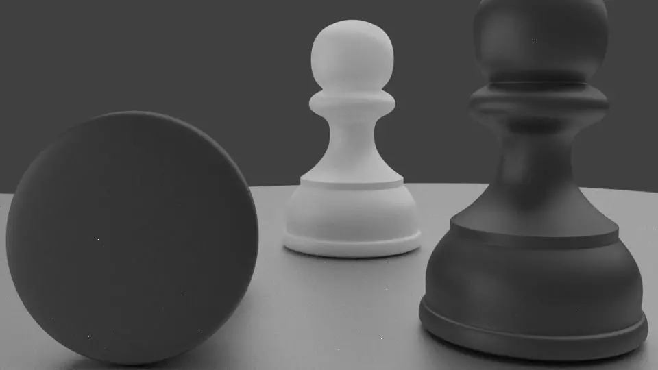 Plastic Pawn Chess or Soldier 3D model_0