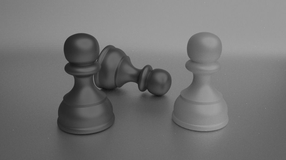 Plastic Pawn Chess or Soldier 3D model_2