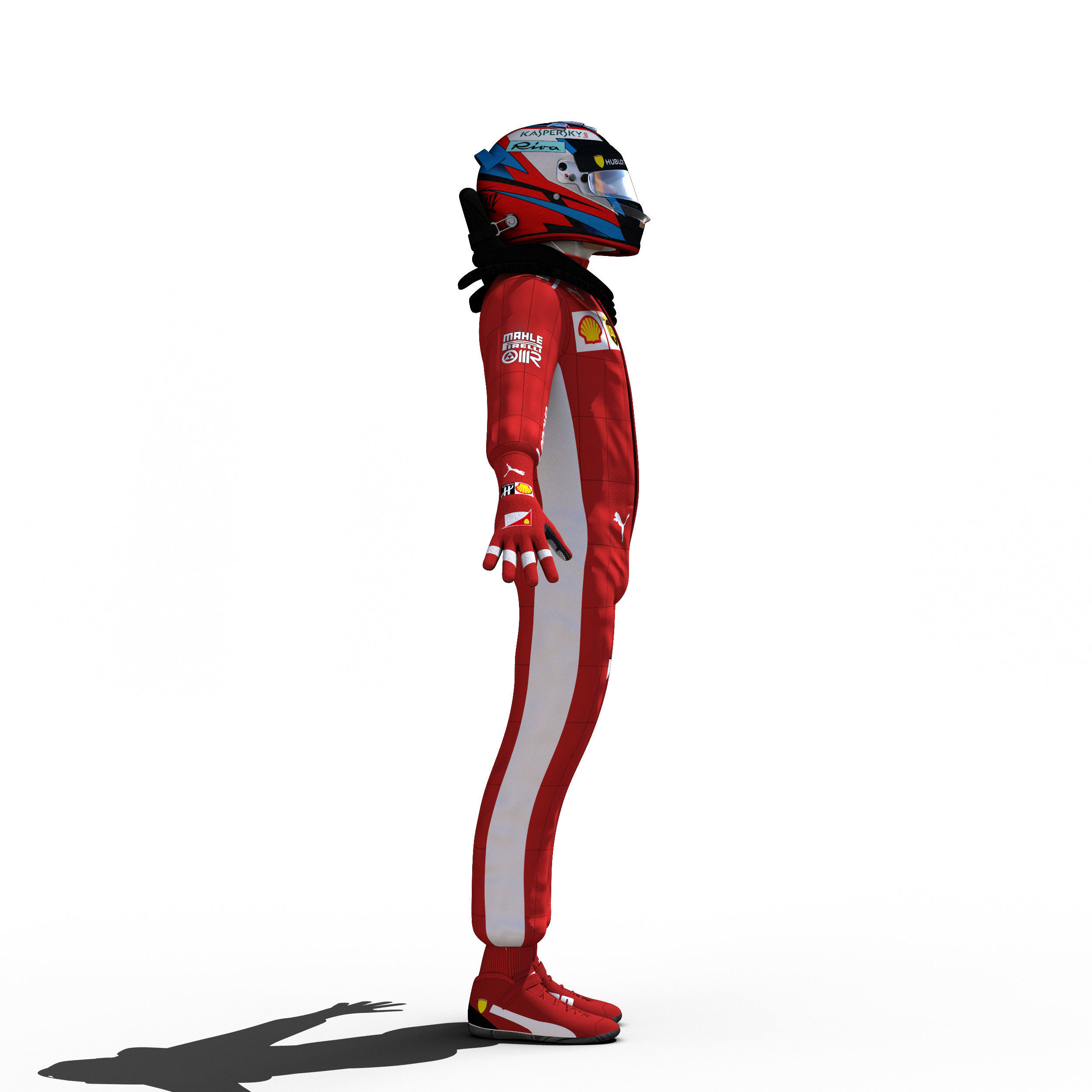 Kimi Raikkonen 2018 Low-poly 3D model_7