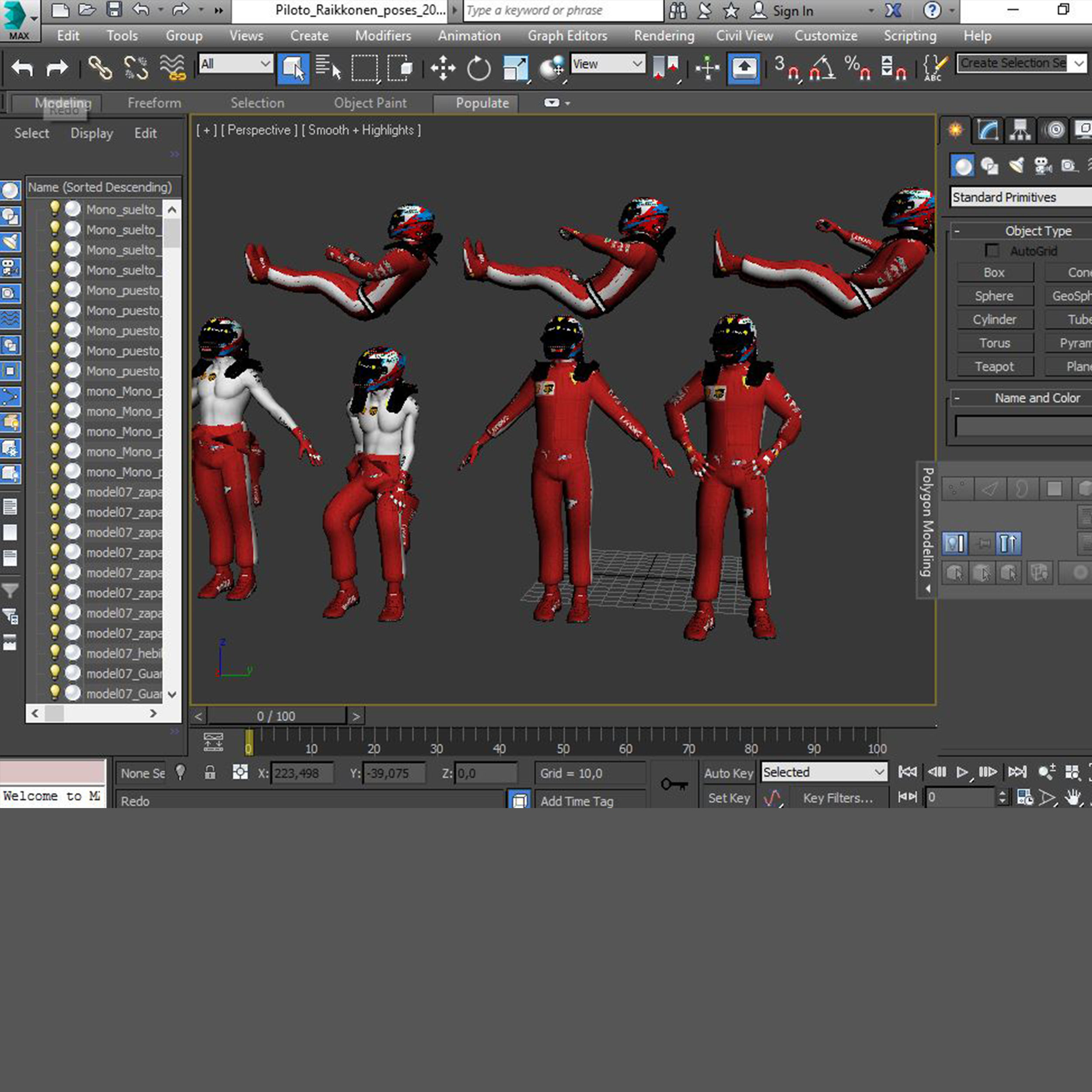 Kimi Raikkonen 2018 Low-poly 3D model_11