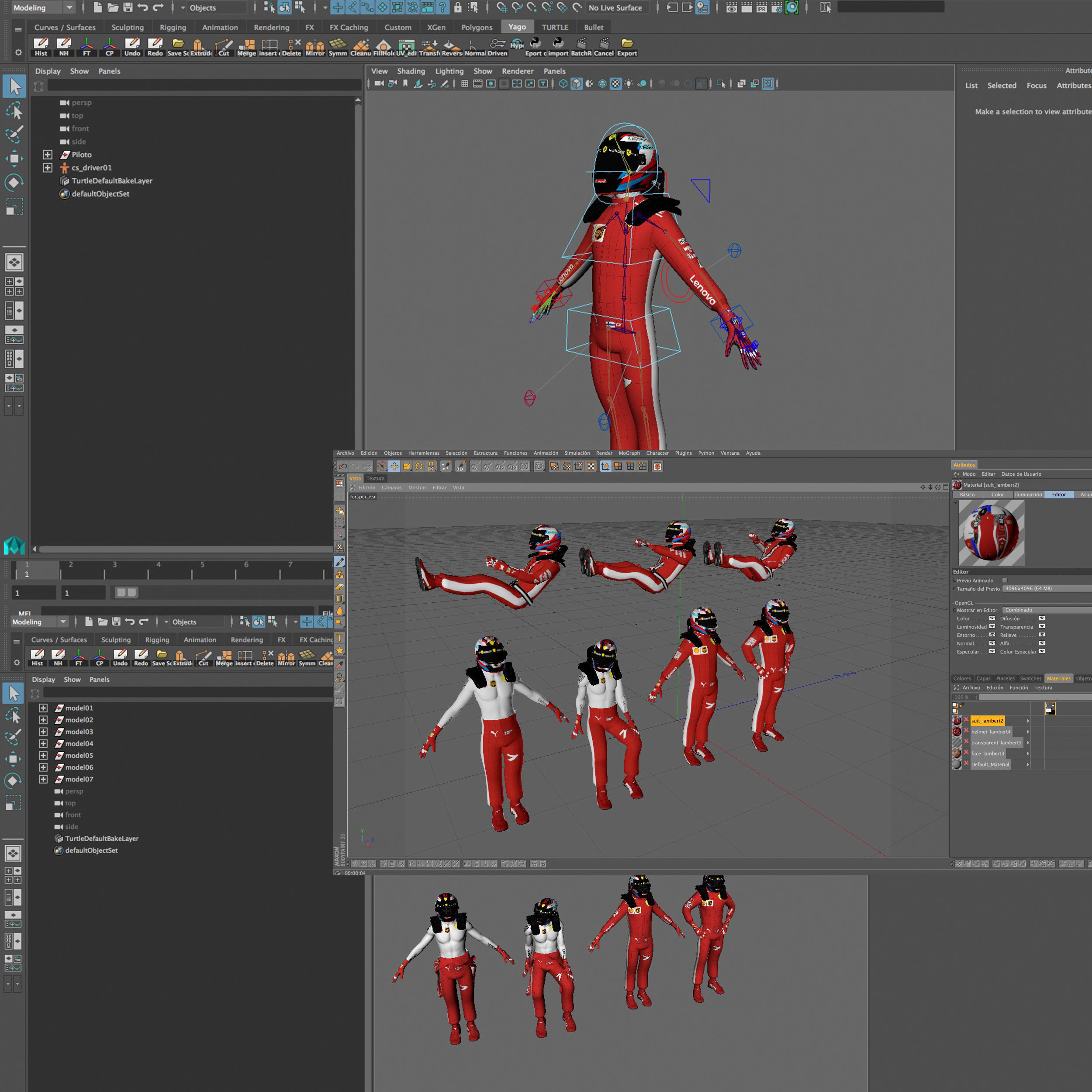 Kimi Raikkonen 2018 Low-poly 3D model_10