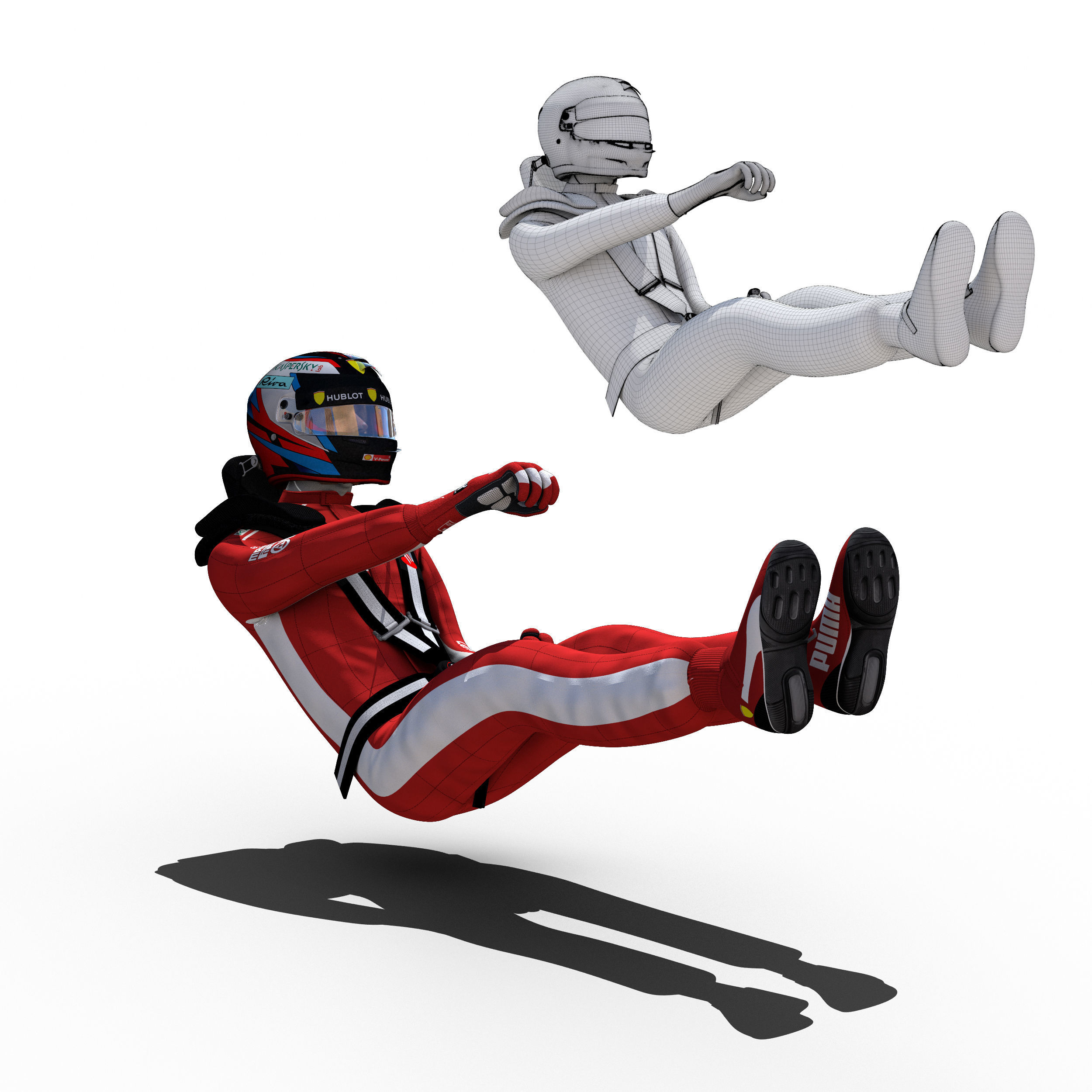 Kimi Raikkonen 2018 Low-poly 3D model_3