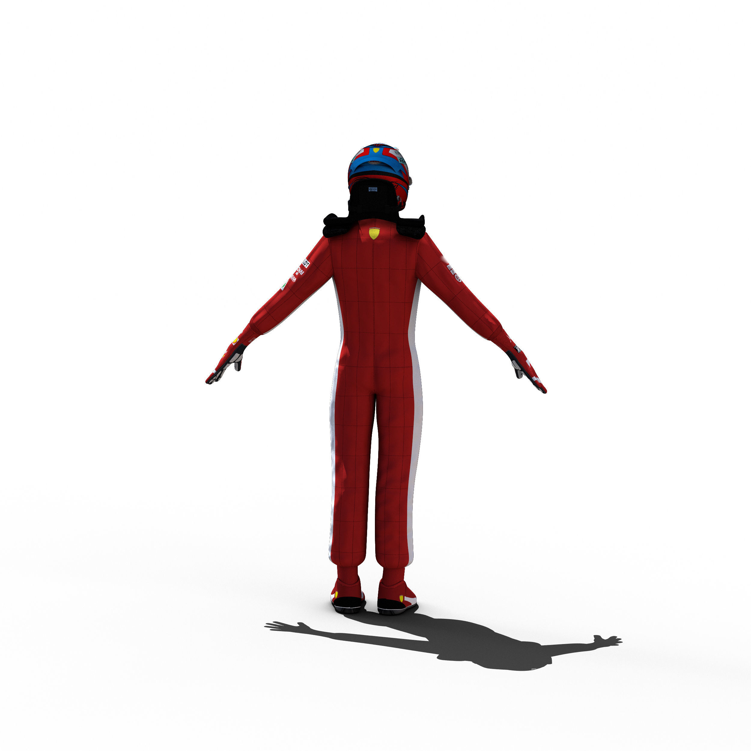 Kimi Raikkonen 2018 Low-poly 3D model_9