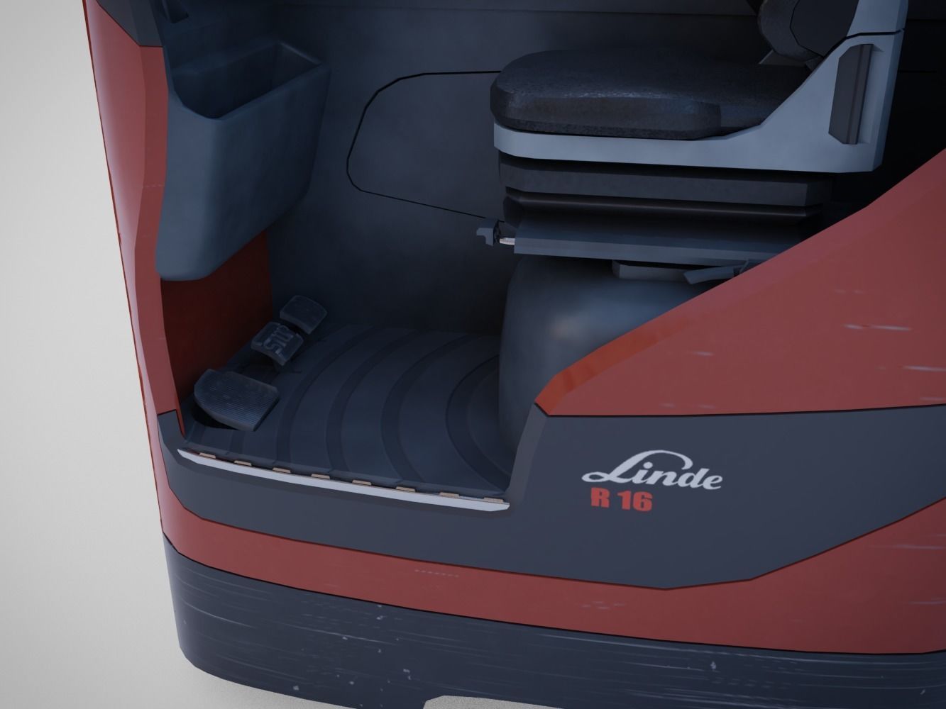 Forklift - Linde R 16 Low-poly 3D model_4